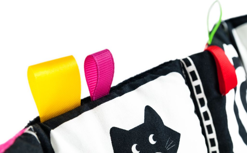 Hencz Toys Černobílé kontrastní leporelo - růžové - obrázek 5
