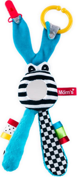 Hencz Toys Edukační hračka Hencz s chrastítkem - Zajíček - zrcátko - modrý - obrázek 1