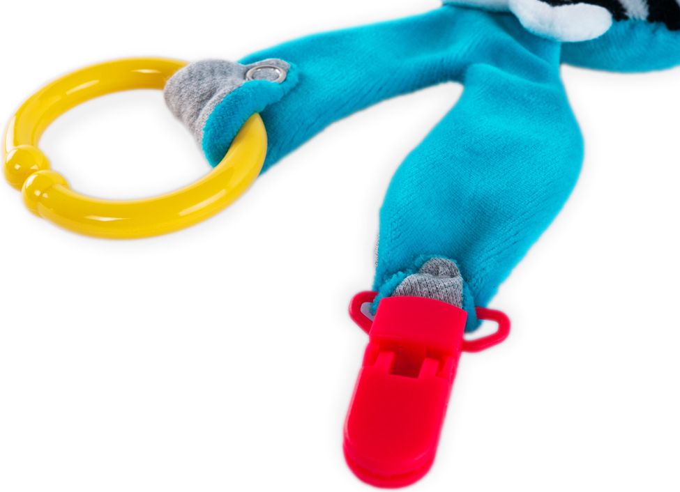 Hencz Toys Edukační hračka Hencz s chrastítkem - Zajíček - zrcátko - modrý - obrázek 3