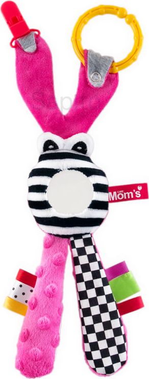 Hencz Toys Edukační hračka Hencz s chrastítkem - Zajíček - zrcátko - růžový - obrázek 1