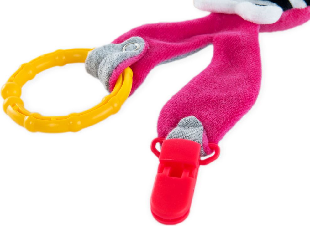 Hencz Toys Edukační hračka Hencz s chrastítkem - Zajíček - zrcátko - růžový - obrázek 3