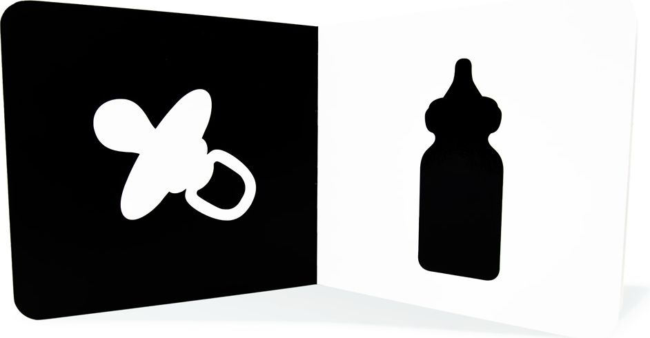 Wilga Černobílá stimulační kniha - Chrastítko - obrázek 2