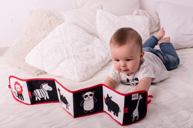 Baby Senses Černobílé leporelo - ZOO - obrázek 8