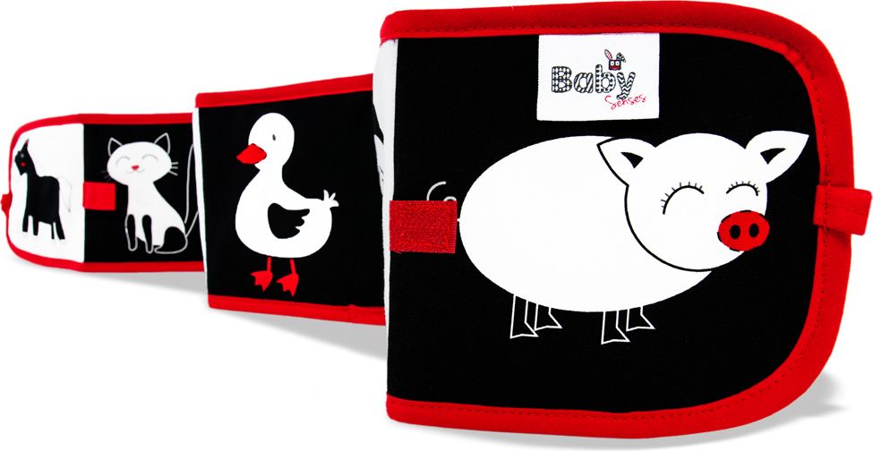 Baby Senses Černobílé leporelo - Prasátko - obrázek 2