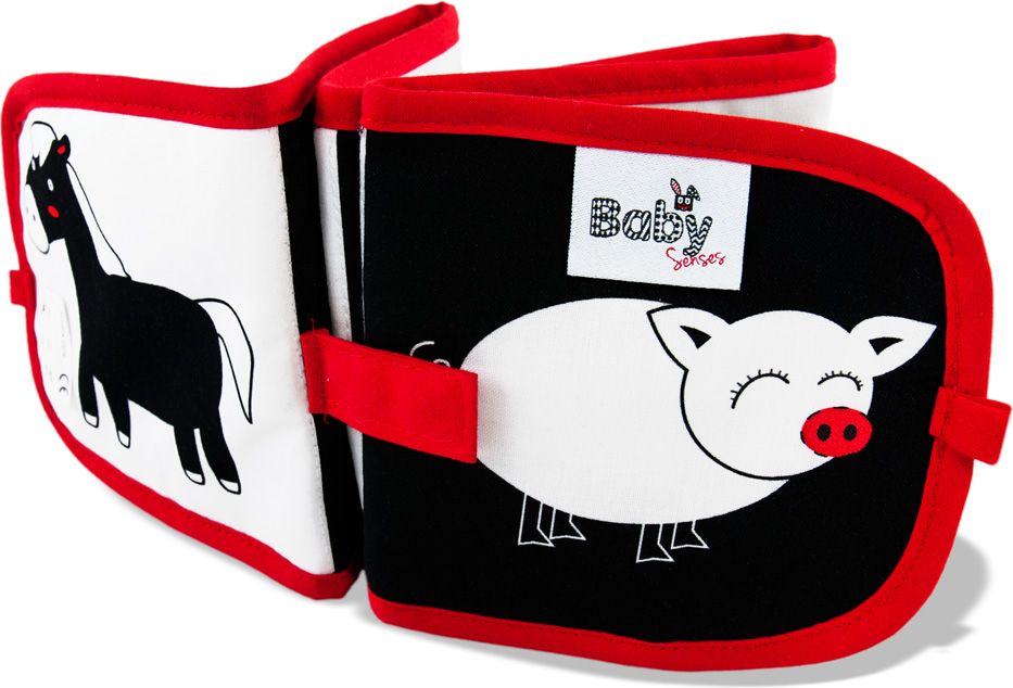 Baby Senses Černobílé leporelo - Prasátko - obrázek 7