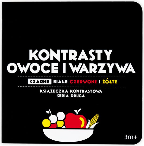 Papa Mili Černobílá stimulační kniha - Ovoce - obrázek 1