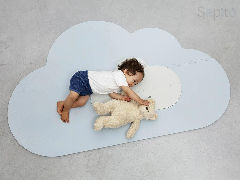Dětská herní podložka Quut Playmat L – světle modrá - obrázek 2