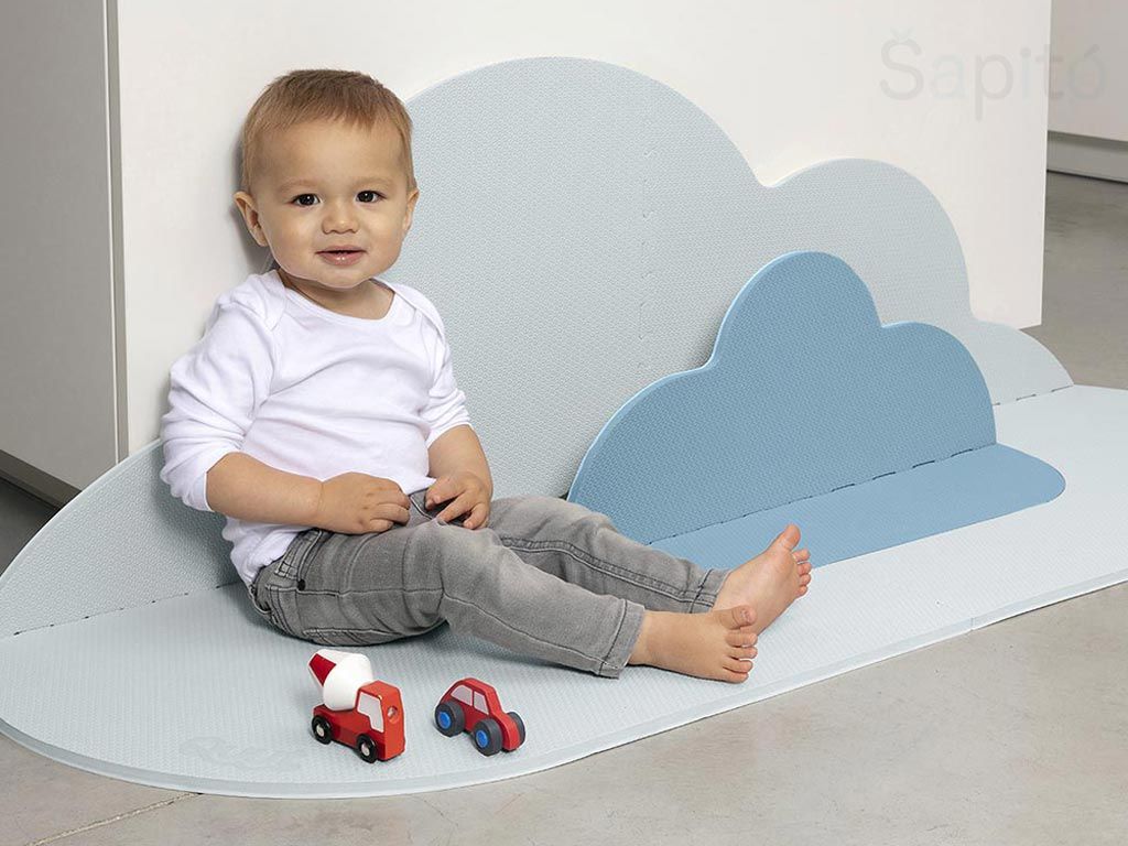 Dětská herní podložka Quut Playmat L – světle modrá - obrázek 3