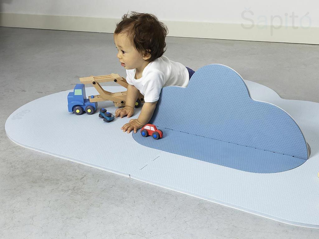 Dětská herní podložka Quut Playmat L – světle modrá - obrázek 5