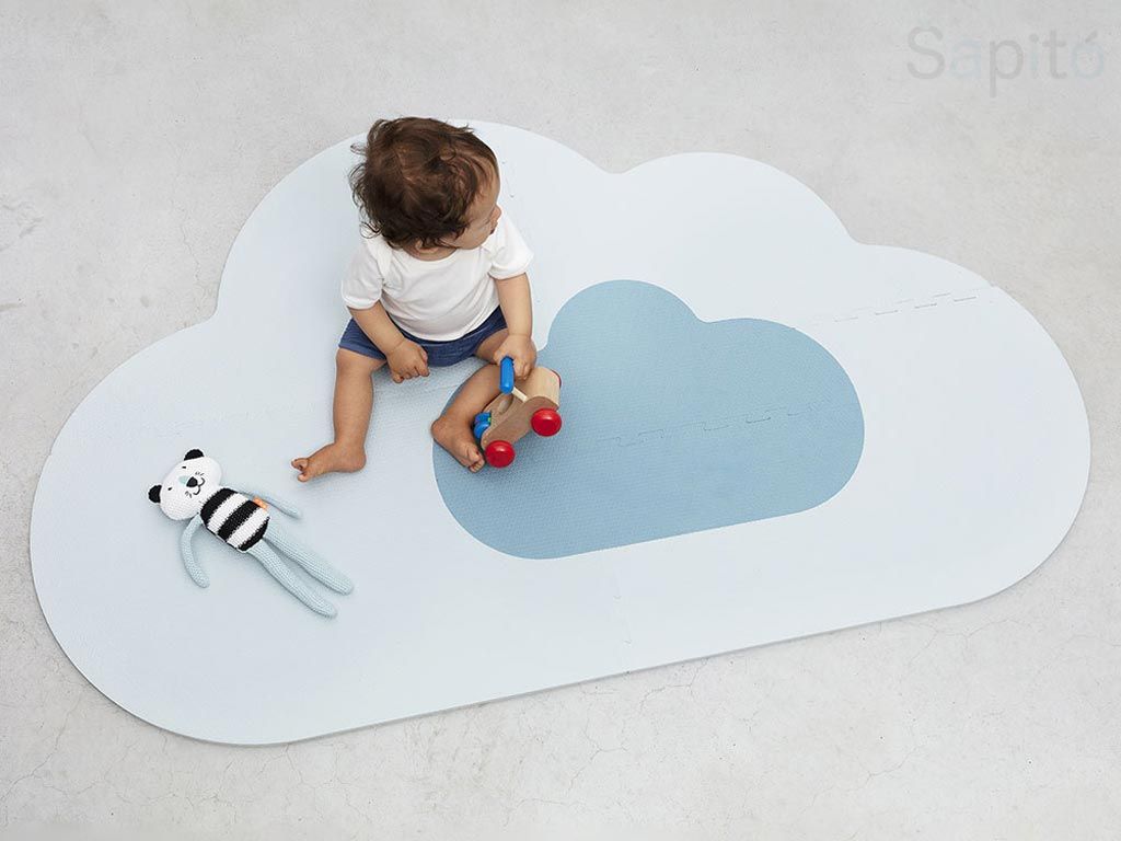 Dětská herní podložka Quut Playmat L – světle modrá - obrázek 8
