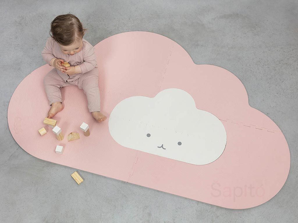 Dětská herní podložka Quut Playmat S – světle růžová - obrázek 2