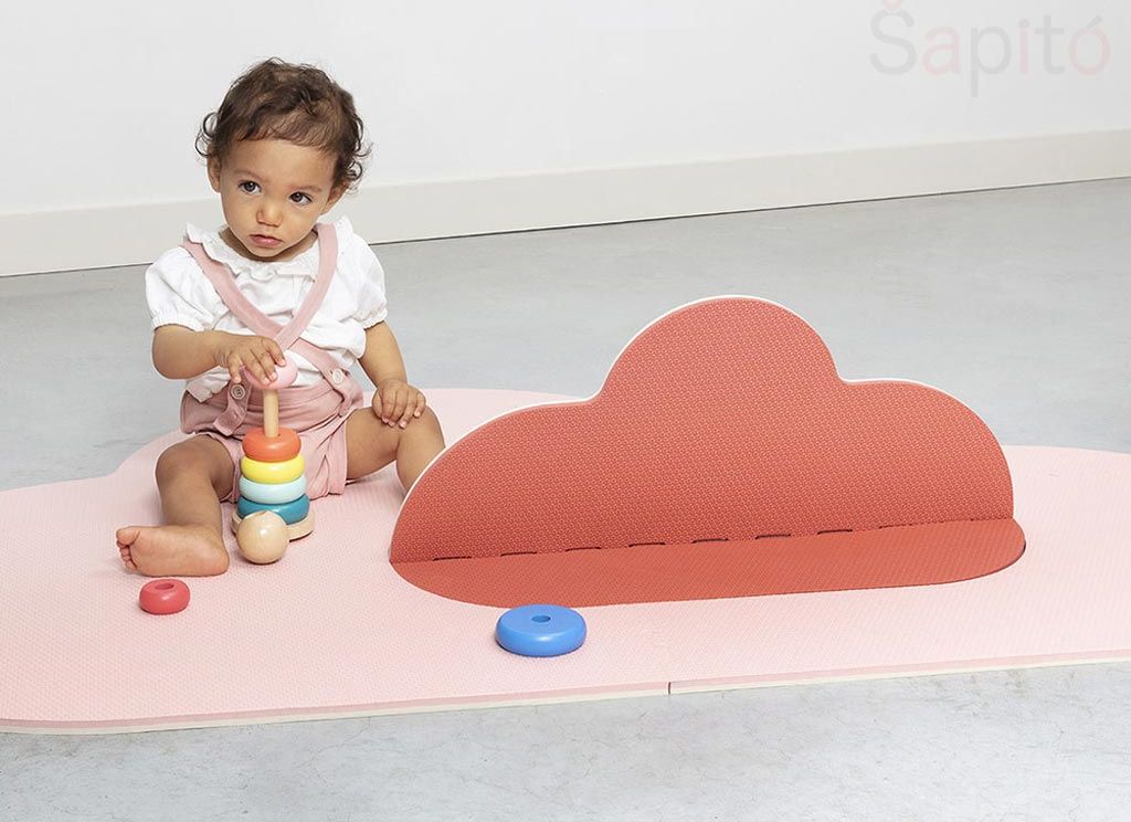 Dětská herní podložka Quut Playmat S – světle růžová - obrázek 5