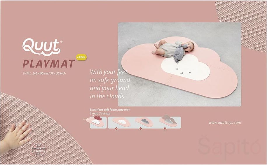 Dětská herní podložka Quut Playmat S – světle růžová - obrázek 11