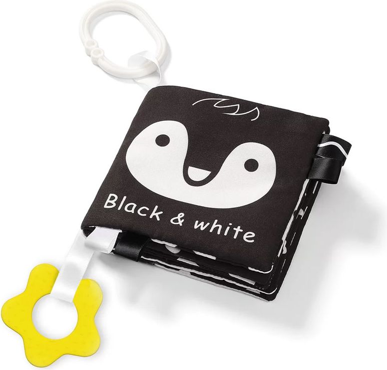 BabyOno měkká senzorická knížka Black & White - obrázek 1