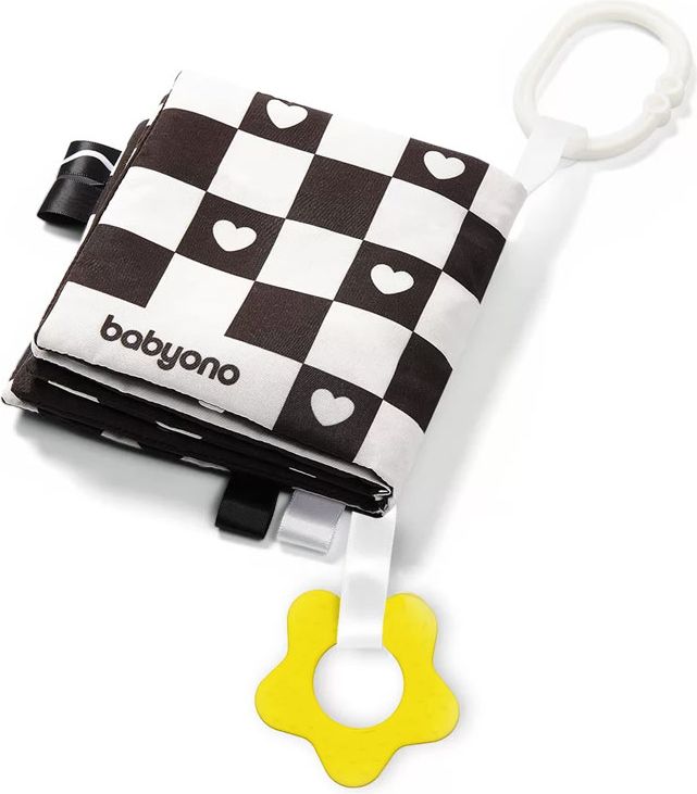 BabyOno měkká senzorická knížka Black & White - obrázek 5