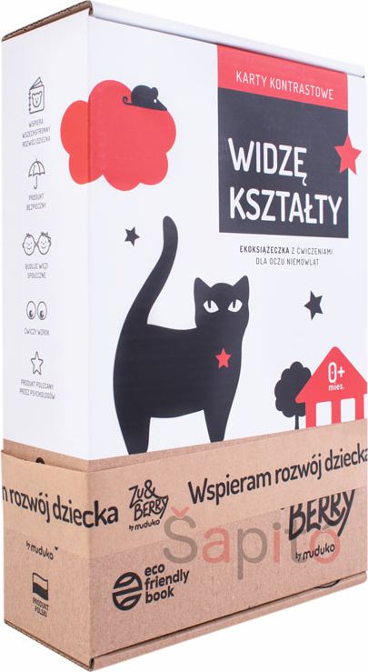 Zu&Berry Kontrastní karty - kočička EKO - obrázek 1