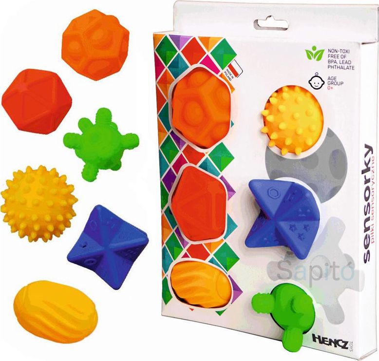 Hencz Toys Senzorické míčky -  6 ks - obrázek 1