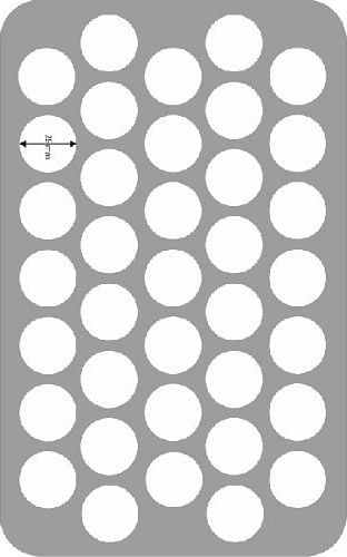 Pěnový pořadač Feldherr, 70 mm, 37 kulatých slotů - obrázek 2