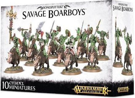 Warhammer: Age of Sigmar - Bonesplitterz Savage Boarboys - obrázek 1