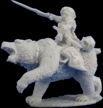 Figurka trpaslice Ursula, medvědí jezdkyně - obrázek 1
