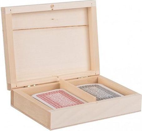 Dřevěná krabička na karty - obrázek 1