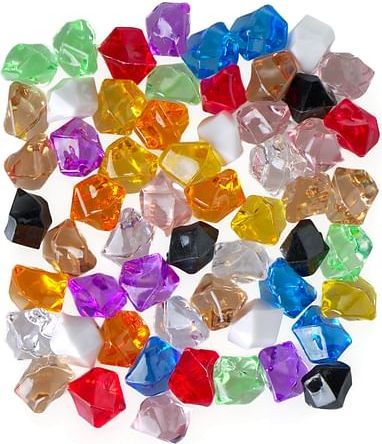 Hrací kamínky - krystaly, barva černá - obrázek 1