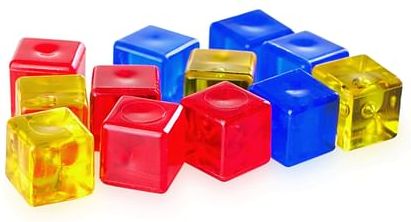 Sada kostiček - 20 ks, barva zelená - obrázek 2