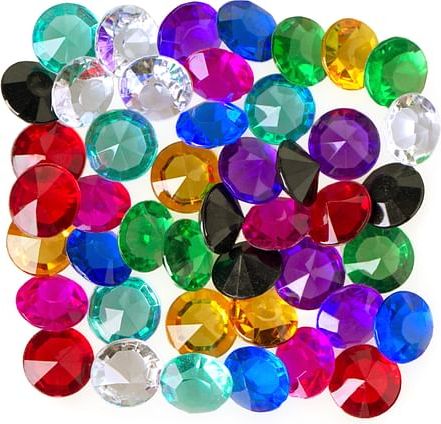 Hrací kamínky - diamanty, barva tyrkysová - obrázek 1