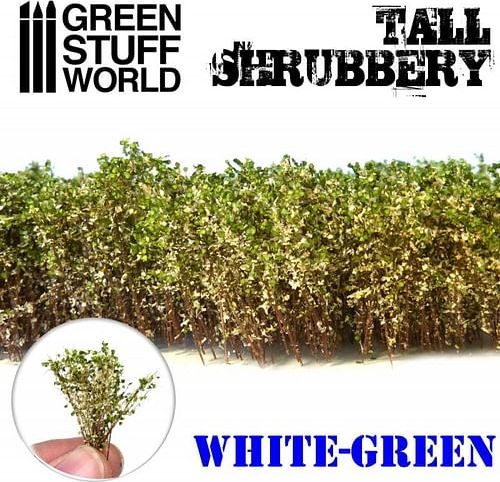 Dekorace Green Stuff World - Tall Shrubbery: White Green - obrázek 1