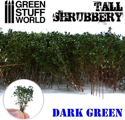 Dekorace Green Stuff World - Tall Shrubbery: Dark Green - obrázek 1