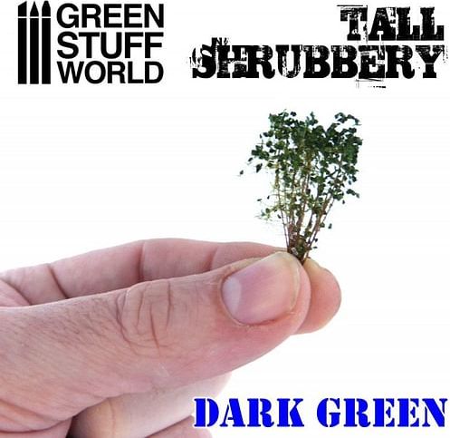 Dekorace Green Stuff World - Tall Shrubbery: Dark Green - obrázek 3