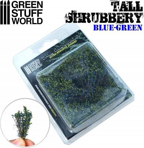 Dekorace Green Stuff World - Tall Shrubbery: Blue Green - obrázek 2
