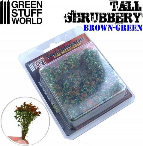 Dekorace Green Stuff World - Tall Shrubbery: Brown Green - obrázek 2