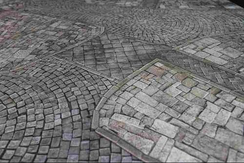 Herní podložka Kraken Wargames - Cobblestone City - obrázek 3