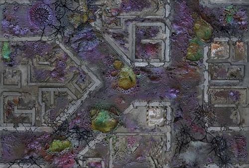 Herní podložka Kraken Wargames - Corrupted Warzone City - obrázek 1