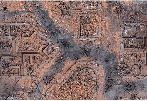 Herní podložka Kraken Wargames - Desert Warzone City - obrázek 1