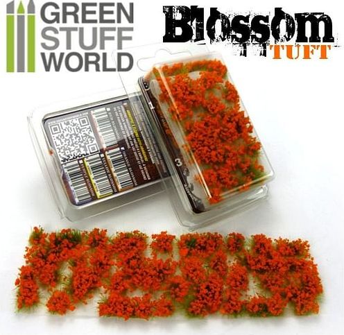 Dekorace Blossom Tufts - Orange Flowers, samolepící - obrázek 1