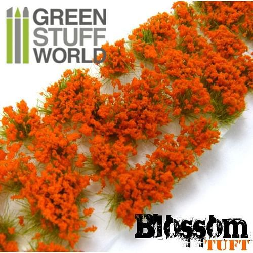 Dekorace Blossom Tufts - Orange Flowers, samolepící - obrázek 2