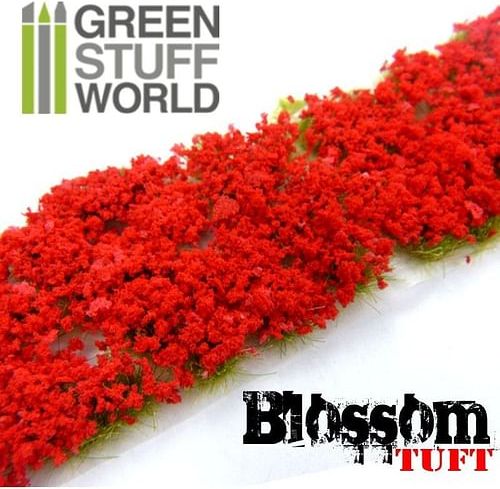 Dekorace Blossom Tufts - Red Flowers, samolepící - obrázek 2