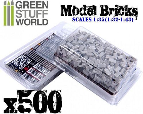 Dekorace Green Stuff World: Model Bricks, šedé - obrázek 2