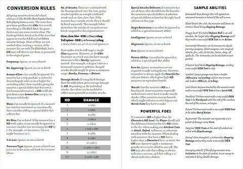 The Black Hack 2nd Edition Monster Folio (brožovaná) - obrázek 4