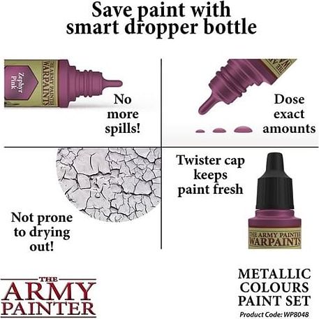 Army Painter: Warpaints Metallic Colours Paint Set - obrázek 2
