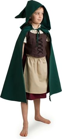 imago Dětský plášť Hobit, tmavě zelený, velikost 146/152 - obrázek 1