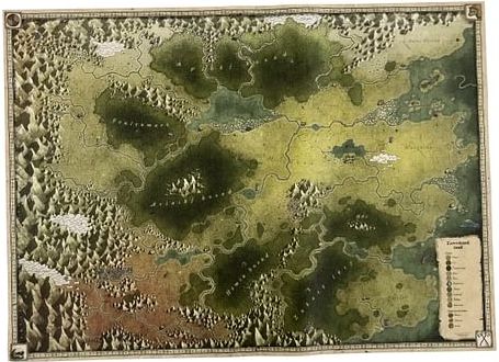 Zapovězené země - mapa na plátně - obrázek 2