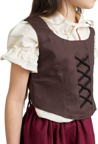 imago Dívčí živůtek Hobitka, hnědý, velikost 146/152 - obrázek 3