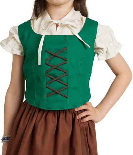 imago Dívčí živůtek Hobitka, zelený, velikost 122/128 - obrázek 1