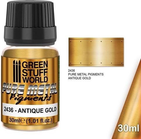 Green Stuff World: Pure Metal Pigments Antique Gold 30ml - obrázek 1
