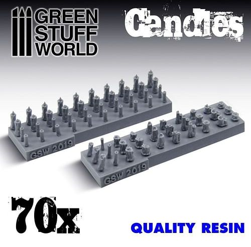 Dekorace Green Stuff World: Sada svící, 70 ks - obrázek 1