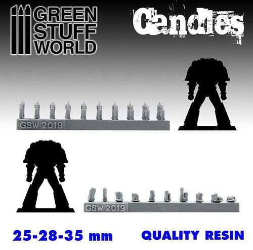 Dekorace Green Stuff World: Sada svící, 70 ks - obrázek 3