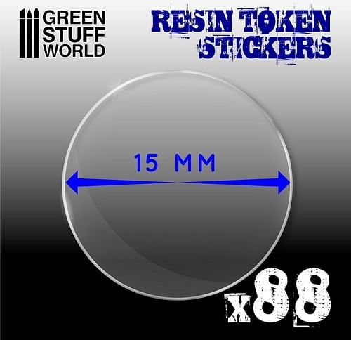 Green Stuff World: Resin Token Stickers (15mm), 88 ks - obrázek 2